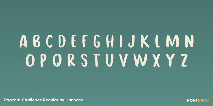 Popcorn Challenge Regular Font Poster #2