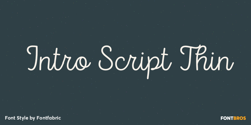 Intro Script Thin Font Poster #1