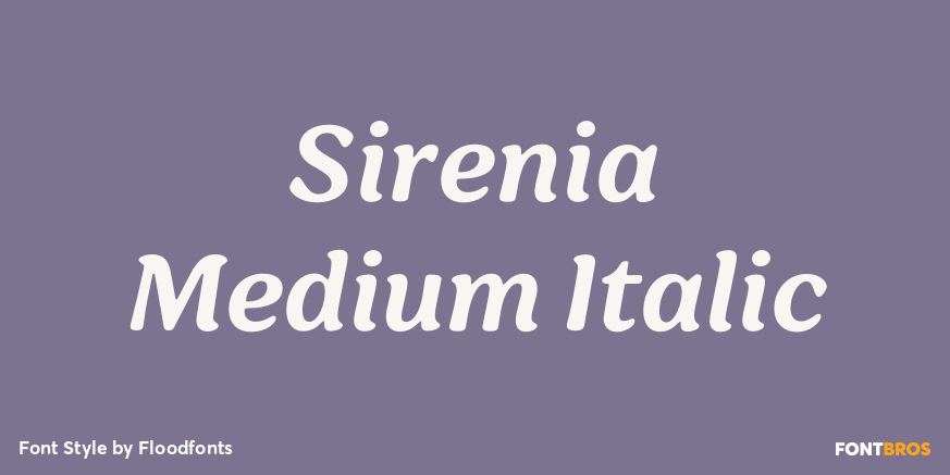 Sirenia Medium Italic Poster