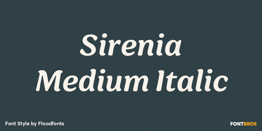 Sirenia Medium Italic Poster