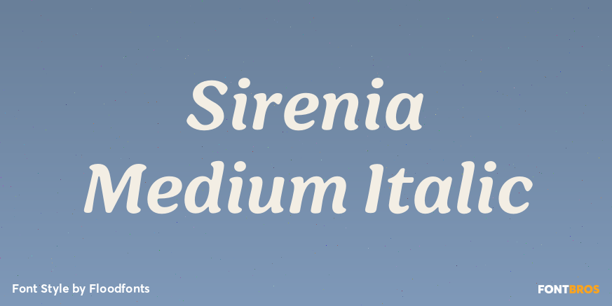Sirenia Medium Italic Poster