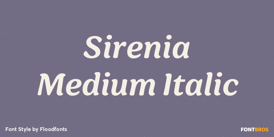 Sirenia Medium Italic Poster