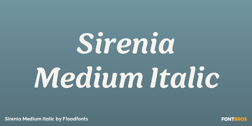 Sirenia Medium Italic Poster