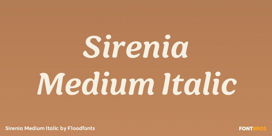 Sirenia Medium Italic Poster
