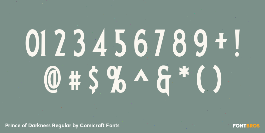 Prince of Darkness Regular Font Poster #1