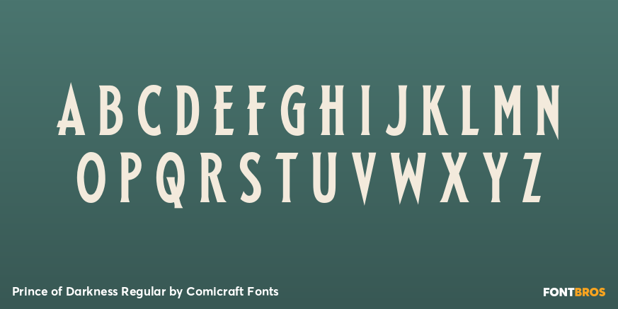 Prince of Darkness Regular Font Poster #1