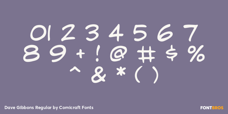 Dave Gibbons Regular Font Poster #4