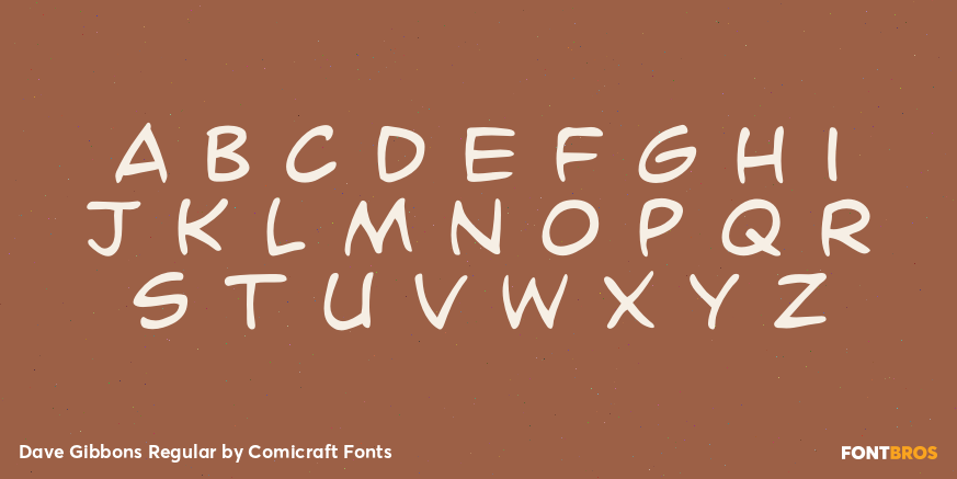 Dave Gibbons Regular Font Poster #2