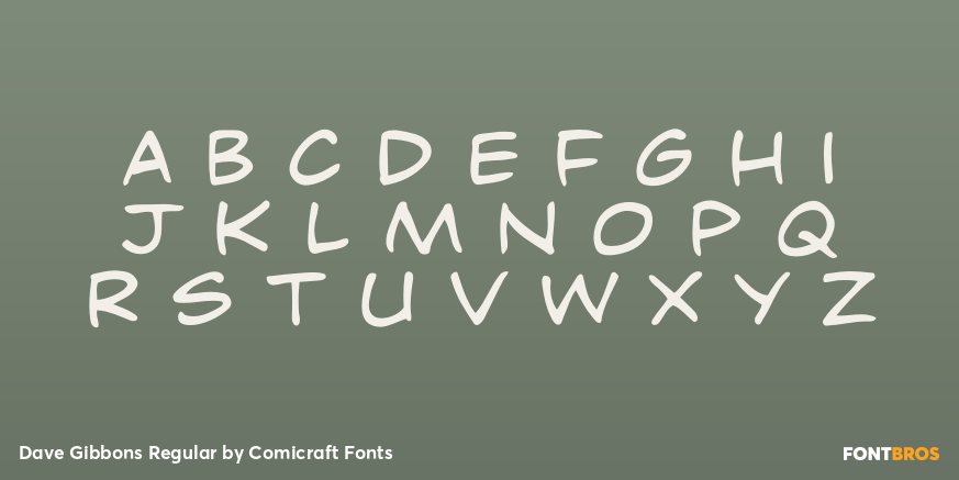 Dave Gibbons Regular Font Poster #3