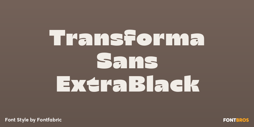 Transforma Sans ExtraBlack Font Poster #1