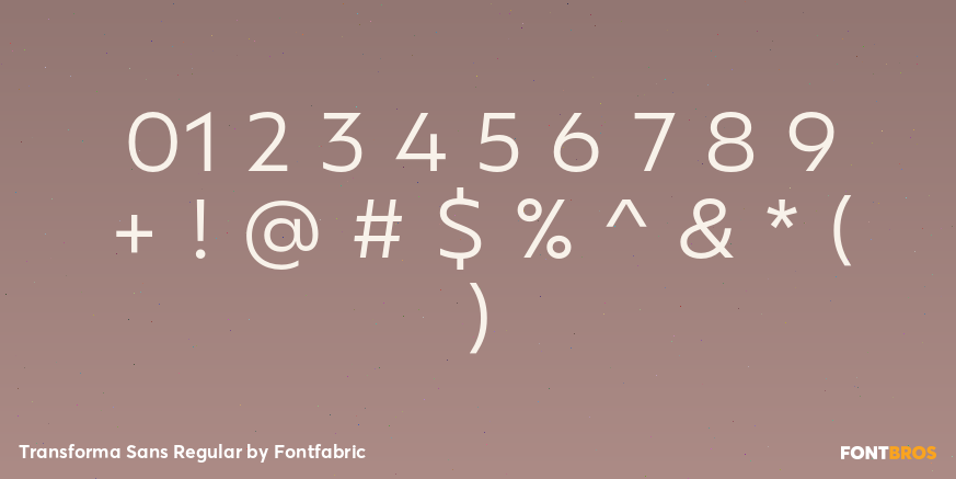 Transforma Sans Regular Font Poster #4