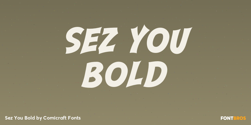 Sez You Bold Font Poster #1
