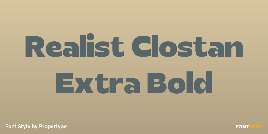 Realist Clostan Extra Bold Poster