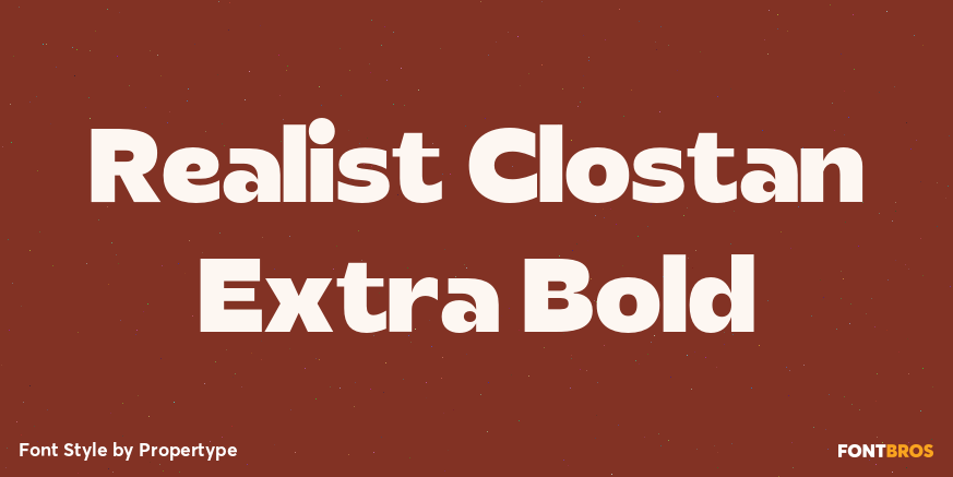 Realist Clostan Extra Bold Poster