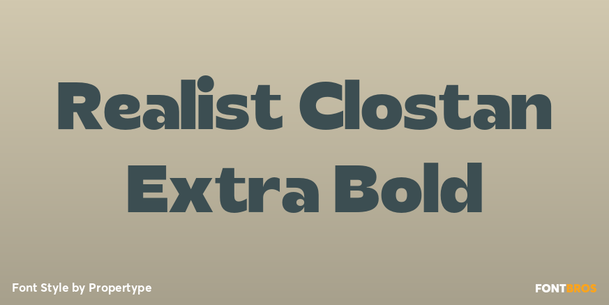 Realist Clostan Extra Bold Poster