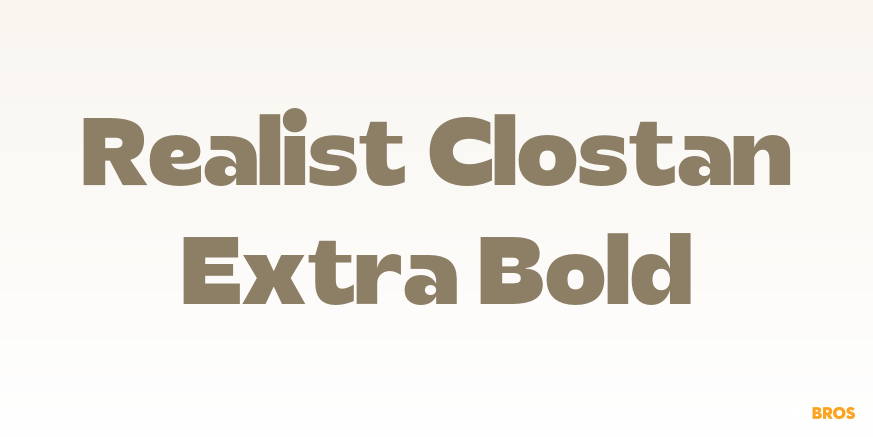 Realist Clostan Extra Bold Poster