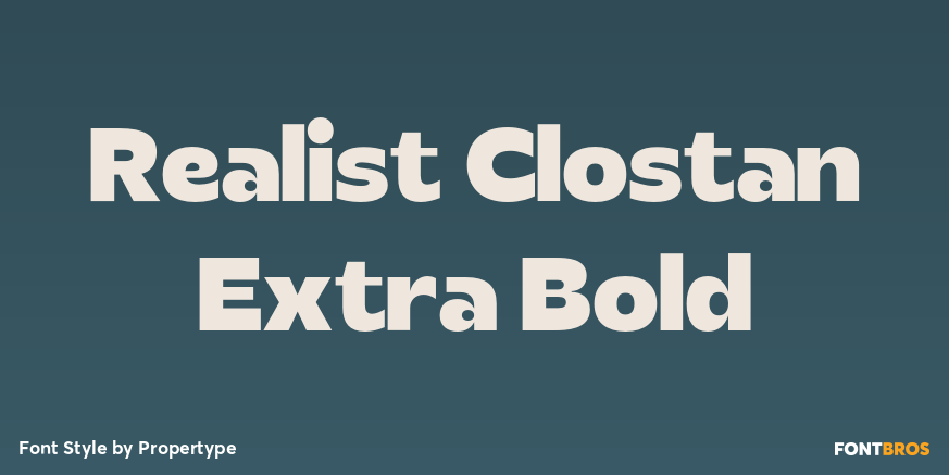 Realist Clostan Extra Bold Poster