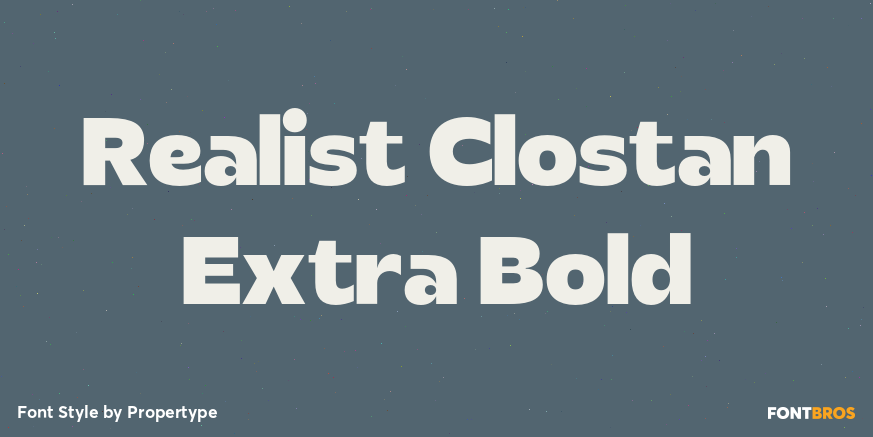 Realist Clostan Extra Bold Poster