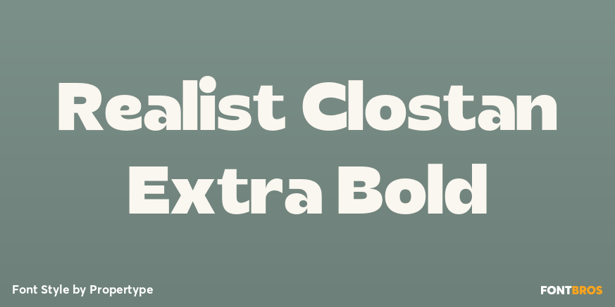 Realist Clostan Extra Bold Poster