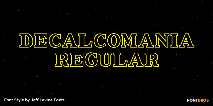 Decalcomania Regular Font Poster #1