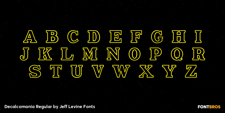 Decalcomania Regular Font Poster #2