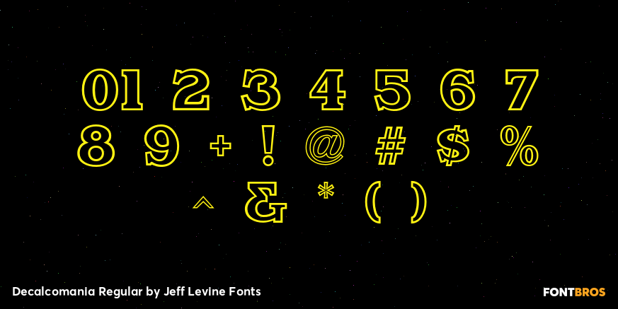 Decalcomania Regular Font Poster #4