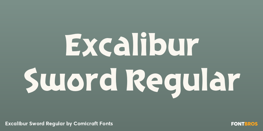 Excalibur Sword Regular Font Poster #1