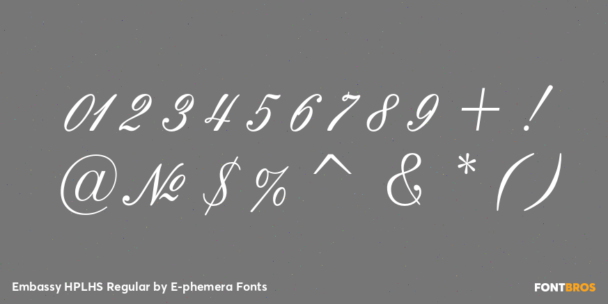 Embassy HPLHS Regular Font Poster #1