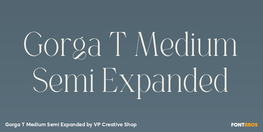 Gorga T Medium Semi Expanded Font Poster #1