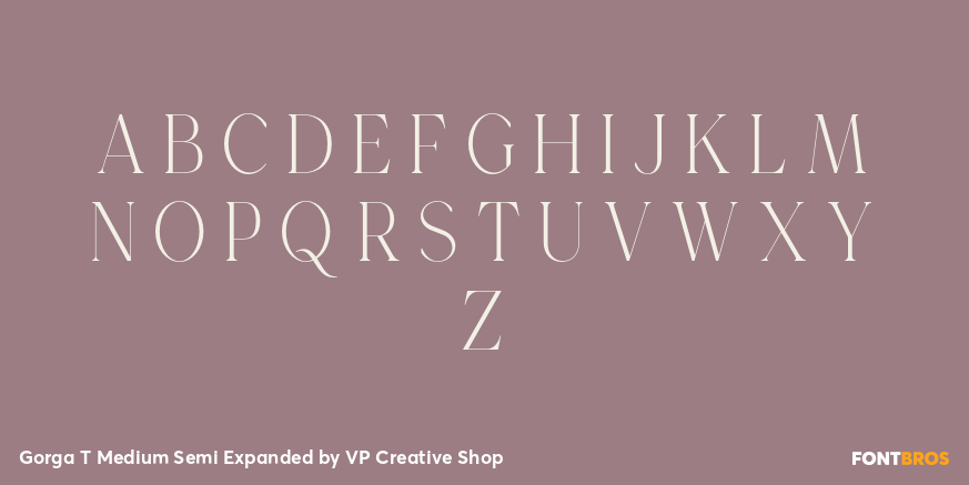 Gorga T Medium Semi Expanded Font Poster #2