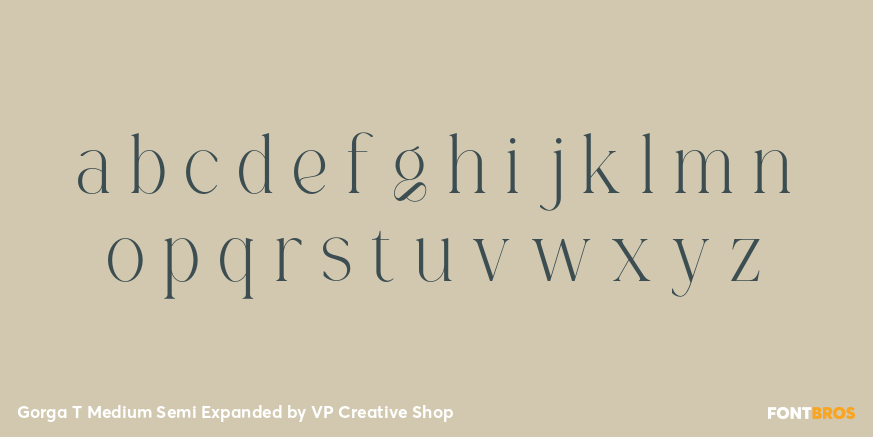 Gorga T Medium Semi Expanded Font Poster #3