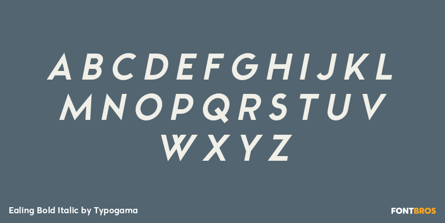 Ealing Bold Italic Font Poster #2