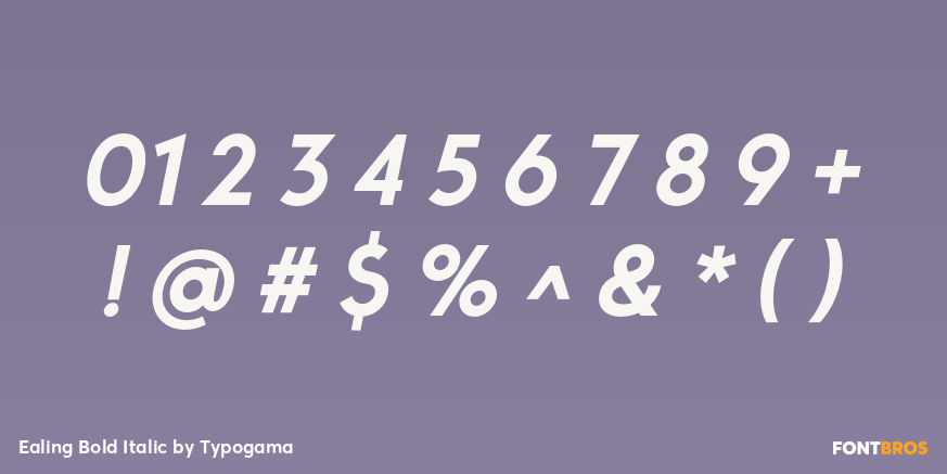 Ealing Bold Italic Font Poster #4