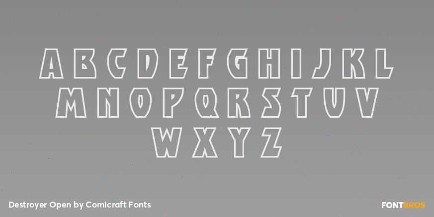 Destroyer Open Font Poster #2