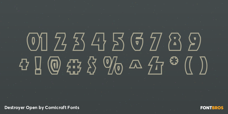 Destroyer Open Font Poster #4