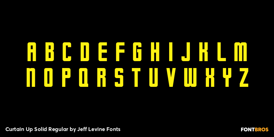Curtain Up Solid Regular Font Poster #1