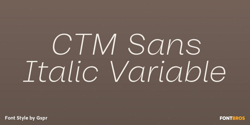 CTM Sans Italic Variable Poster
