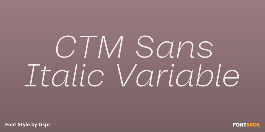 CTM Sans Italic Variable Poster