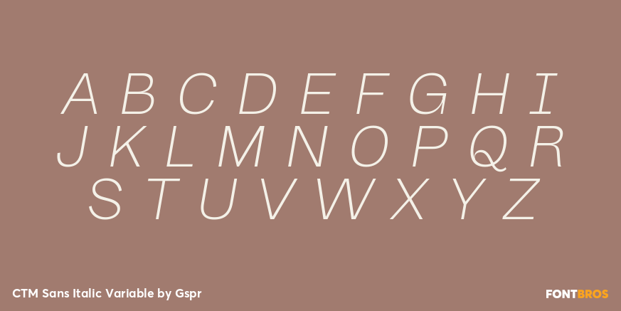 CTM Sans Italic Variable Font Poster #2