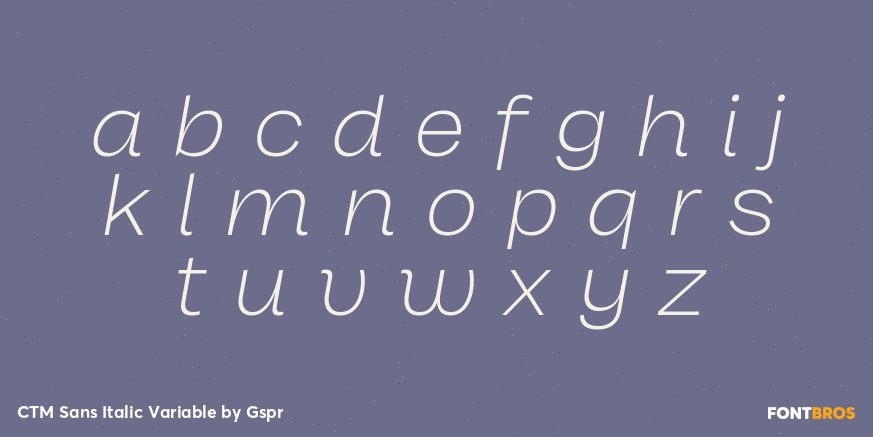 CTM Sans Italic Variable Font Poster #3