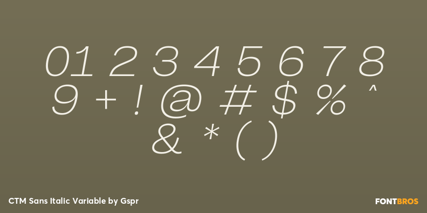 CTM Sans Italic Variable Font Poster #4