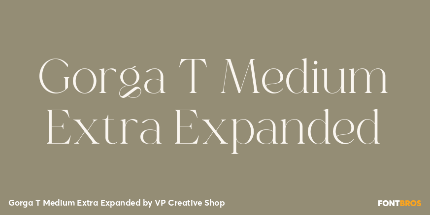 Gorga T Medium Extra Expanded Font Poster #1