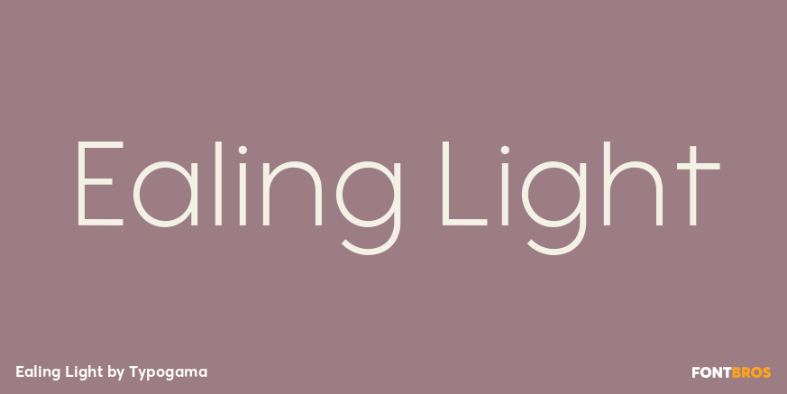 Ealing Light Font Poster #1