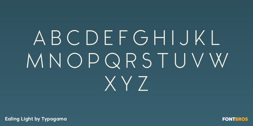 Ealing Light Font Poster #2