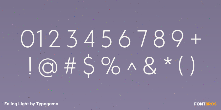 Ealing Light Font Poster #4