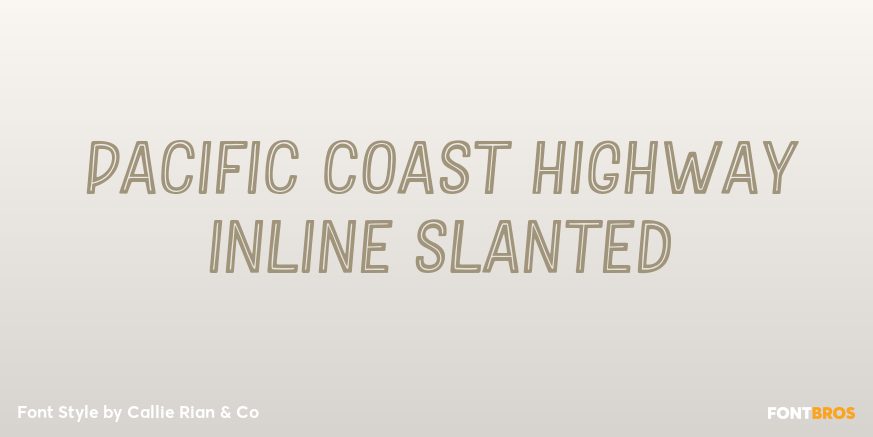 Pacific Coast Highway Inline Slanted Poster
