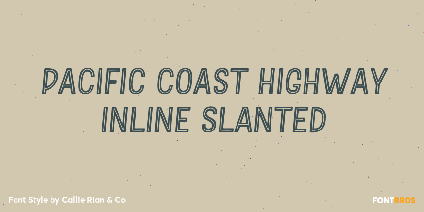 Pacific Coast Highway Inline Slanted Poster