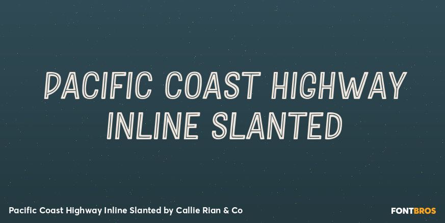 Pacific Coast Highway Inline Slanted Poster