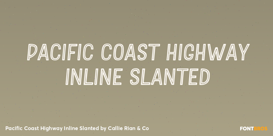 Pacific Coast Highway Inline Slanted Poster