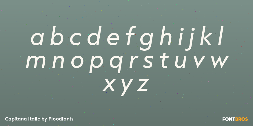 Capitana Italic Font Poster #3